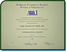 International Fellow of The American Academy of Allergy Asthma and Immunology