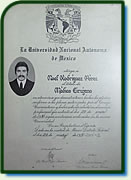 Diploma Profesional: Médico Cirujano de la Universidad Autónoma de México
