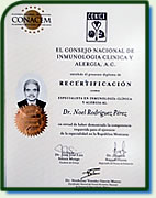 Recertificación como Especialista en Inmunología Clínica y Alergia